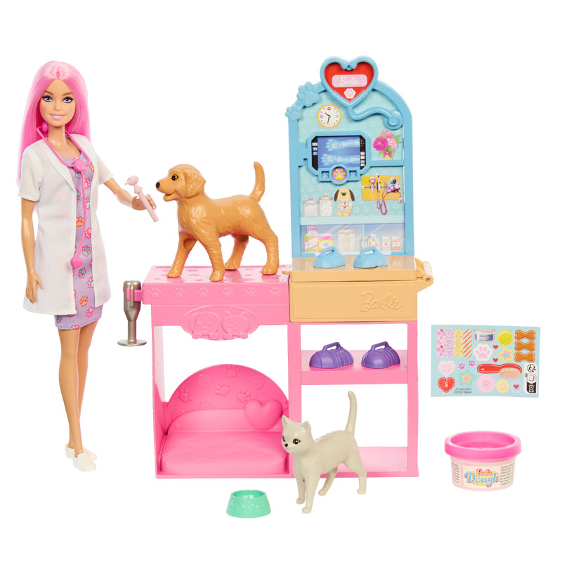 Mattel Barbie Σετ Παιχνιδιού Κτηνιατρική Κλινική JFX93