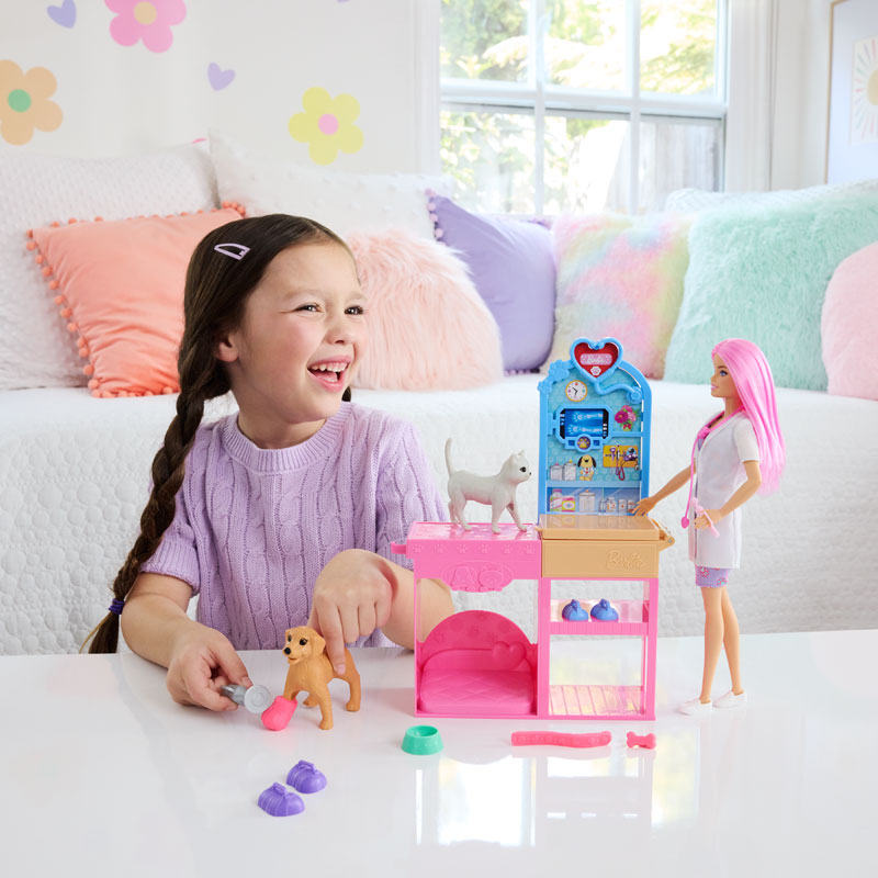 Mattel Barbie Σετ Παιχνιδιού Κτηνιατρική Κλινική JFX93