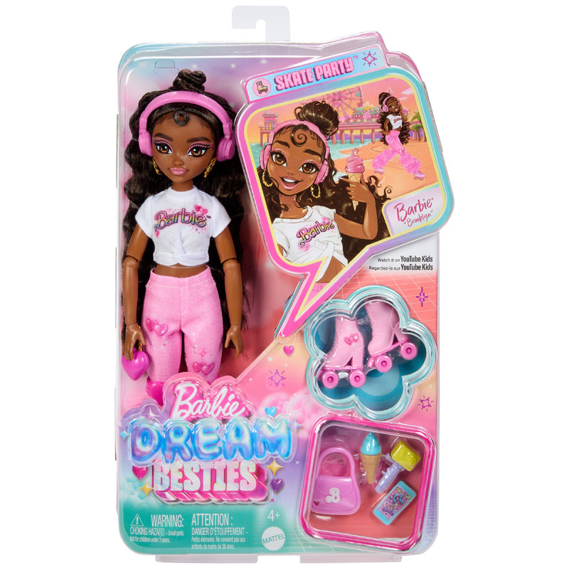 Mattel Barbie Dream Besties Barbie Brooklyn Skater Doll JFX97