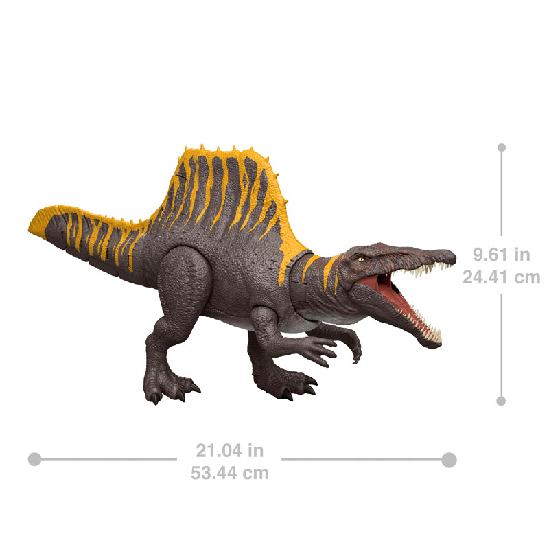 Mattel Jurassic World Rebirth Spinosaurus με ήχους & λειτουργία επίθεσης 53,44cm JGB56