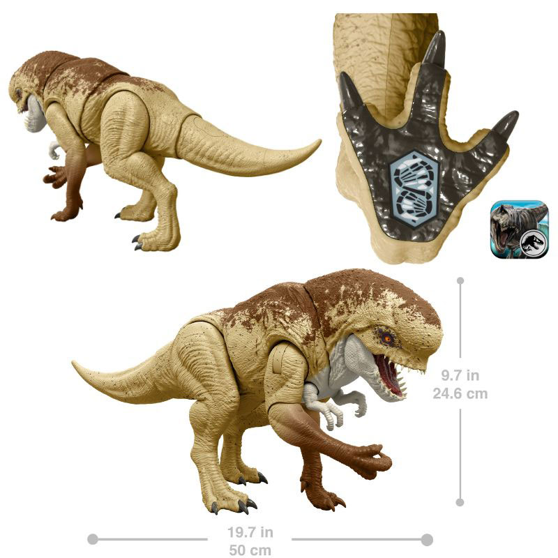 Mattel Jurassic World™ Rebirth Distortus Rex με Ήχους & Λειτουργία επίθεσης (Μήκος 50cm) JGB58