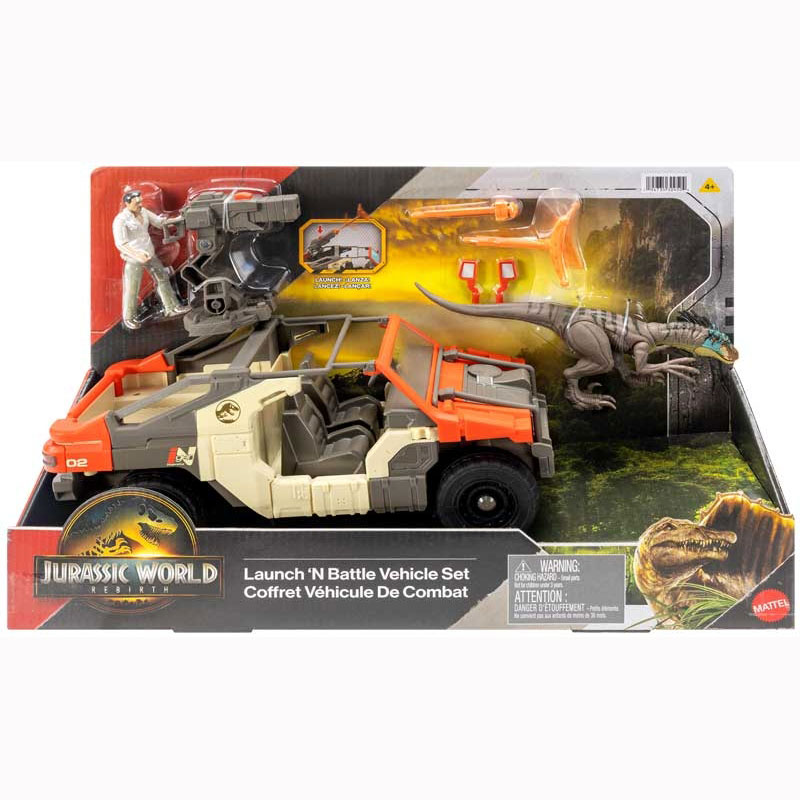 Mattel Jurassic World Rebirth Δεινόσαυρος με Όχημα & Φιγούρα JGB59