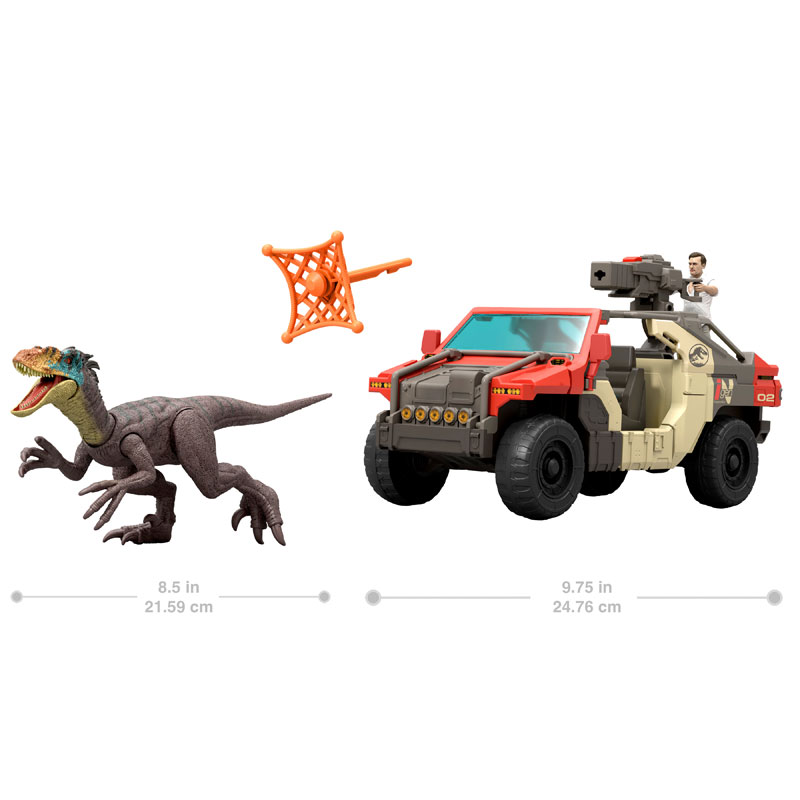 Mattel Jurassic World Rebirth Δεινόσαυρος με Όχημα & Φιγούρα JGB59