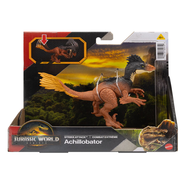 Mattel Jurassic World Rebirth Strike Attack B Νέος Δεινόσαυρος με σπαστά μέλη Achillobator