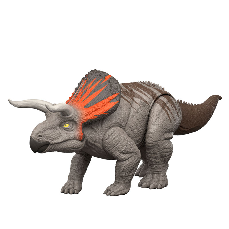 Mattel Jurassic World Rebirth Strike Attack B Νέος Δεινόσαυρος με σπαστά μέλη Zuniceratops