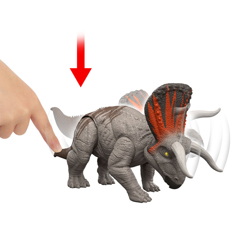 Mattel Jurassic World Rebirth Strike Attack B Νέος Δεινόσαυρος με σπαστά μέλη Zuniceratops