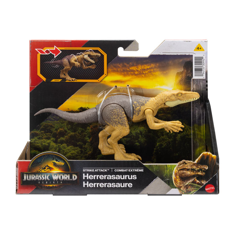 Mattel Jurassic World Rebirth Strike Attack B Νέος Δεινόσαυρος με σπαστά μέλη Herrerasaurus
