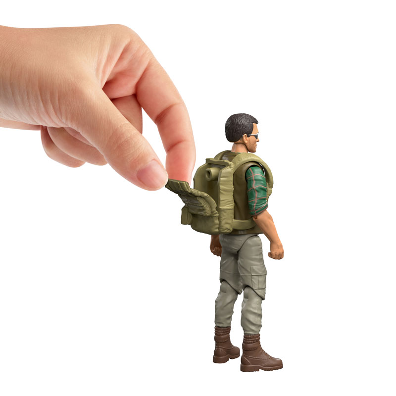 Mattel Jurassic World Rebirth Φιγούρες Δεινοσαύρων με Φιγούρα-Dr.Henry Loomis & Pteranodon JGB83