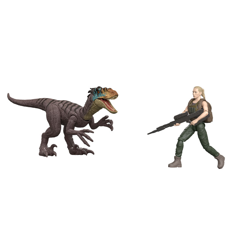 Mattel Jurassic World Rebirth Φιγούρες Δεινοσαύρων με Φιγούρα-Zorra Bennett & Velociraptor JGB84