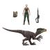 Mattel Jurassic World Rebirth Φιγούρες Δεινοσαύρων με Φιγούρα-Zorra Bennett & Velociraptor JGB84