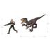 Mattel Jurassic World Rebirth Φιγούρες Δεινοσαύρων με Φιγούρα-Zorra Bennett & Velociraptor JGB84
