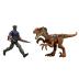 Mattel Jurassic World Rebirth B Φιγούρα Δεινοσαύρου με Φιγούρα-Duncan Kincaid & Velociraptor