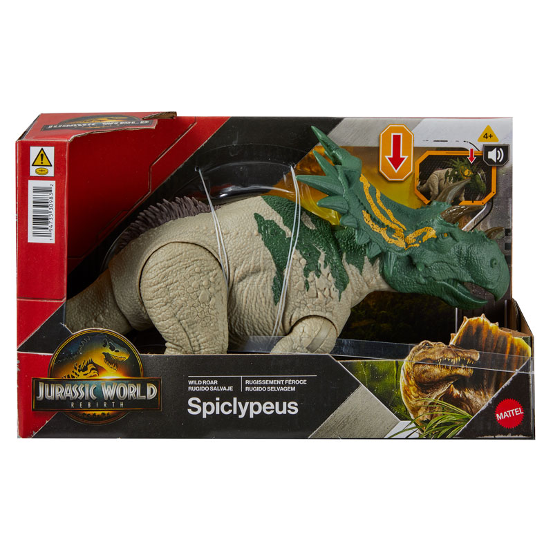 Mattel Jurassic World Rebirth Wild Roar B Νέος Δεινόσαυρος με κινούμενα μέλη & ήχους Spiclypeus