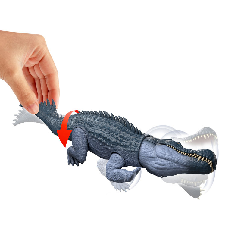 Mattel Jurassic World Rebirth Gigantic Thrashers Νέος Δεινόσαυρος με κινούμενα μέλη Purussaurus