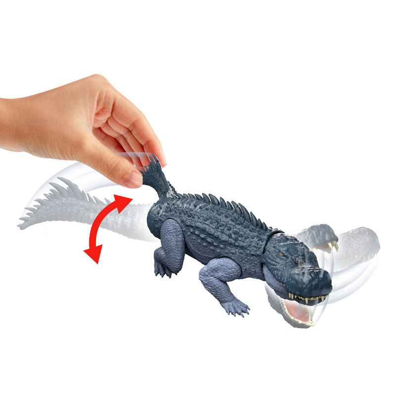 Mattel Jurassic World Rebirth Gigantic Thrashers Νέος Δεινόσαυρος με κινούμενα μέλη Purussaurus