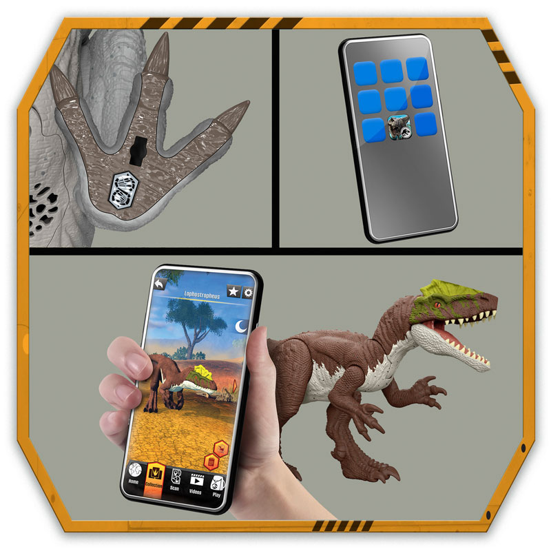 Λαμπάδα Mattel Jurassic World Rebirth Gigantic Thrashers Δεινόσαυρος με κινούμενα μέλη Purussaurus