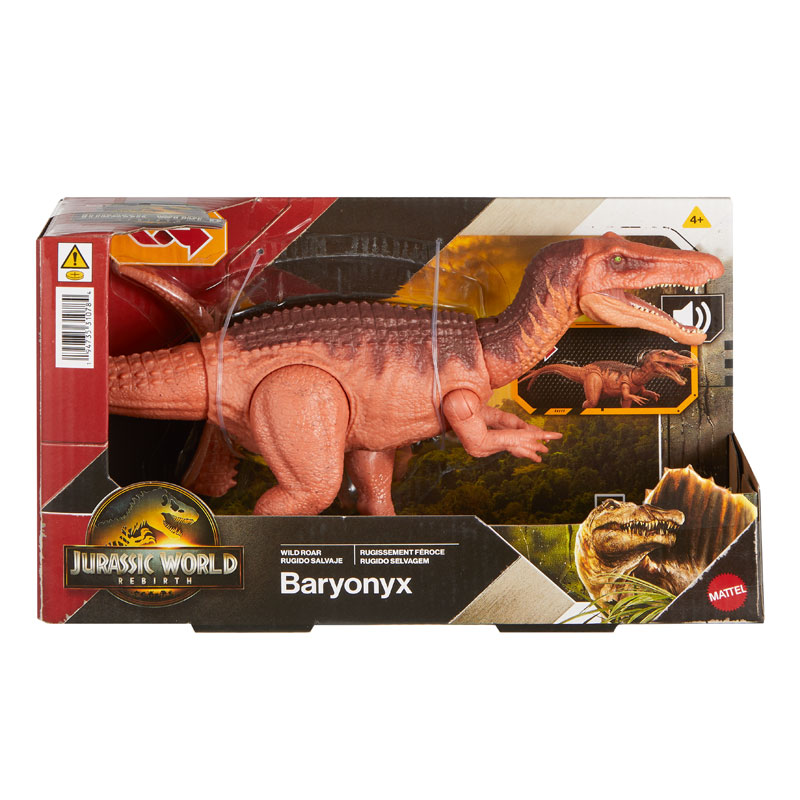 Mattel Jurassic World Rebirth Wild Roar Νέος Δεινόσαυρος με κινούμενα μέλη & ήχους Baryonyx