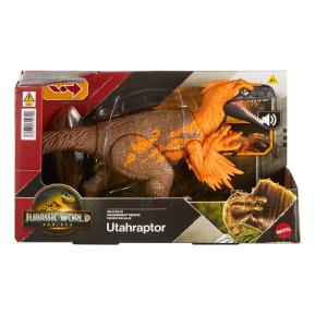 Mattel Jurassic World Rebirth Wild Roar Νέος Δεινόσαυρος με κινούμενα μέλη & ήχους Utahraptor
