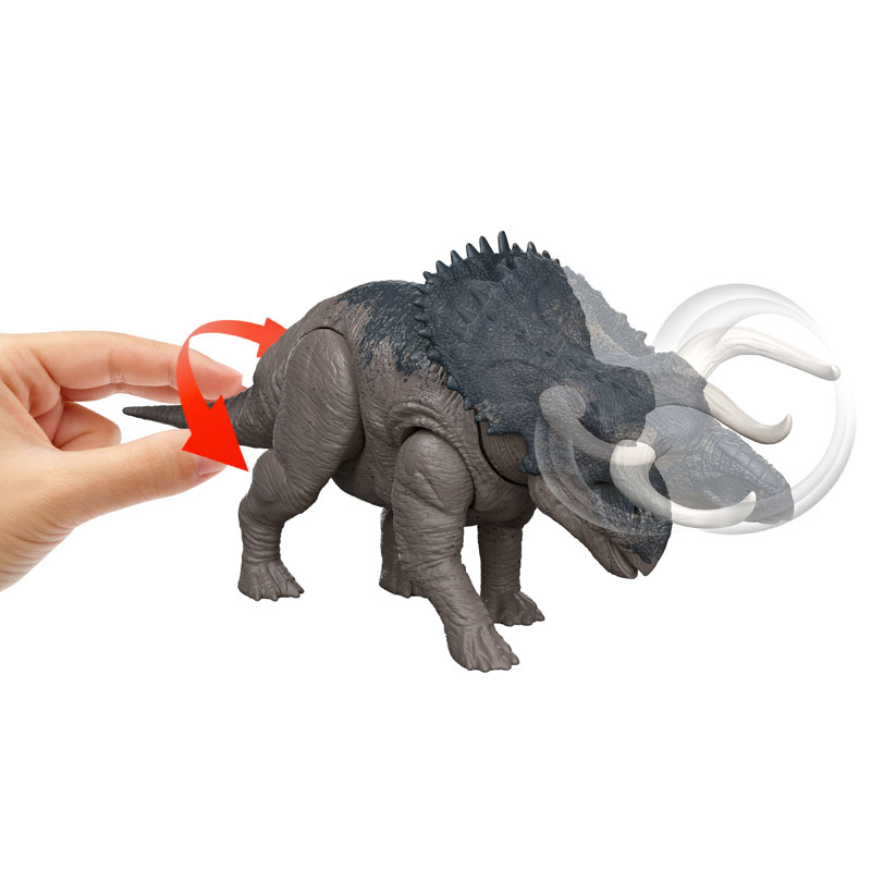 Mattel Jurassic World Rebirth Wild Roar Νέος Δεινόσαυρος με κινούμενα μέλη & ήχους Nasutoceratops
