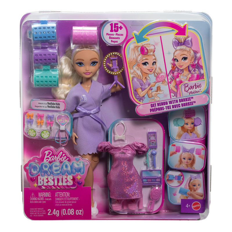 Mattel Barbie Dream Besties Get Ready With Me #GRWM Barbie Malibu JGG38