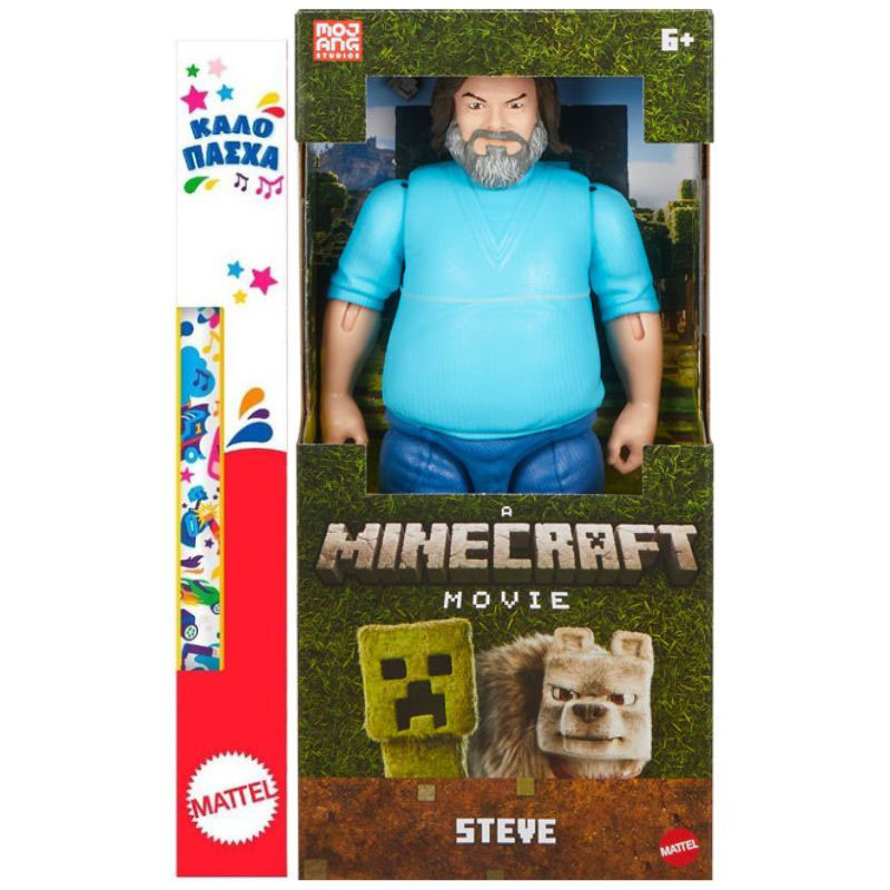 Λαμπάδα Mattel Minecraft Movie Μεγάλες Φιγούρα Steve 30cm