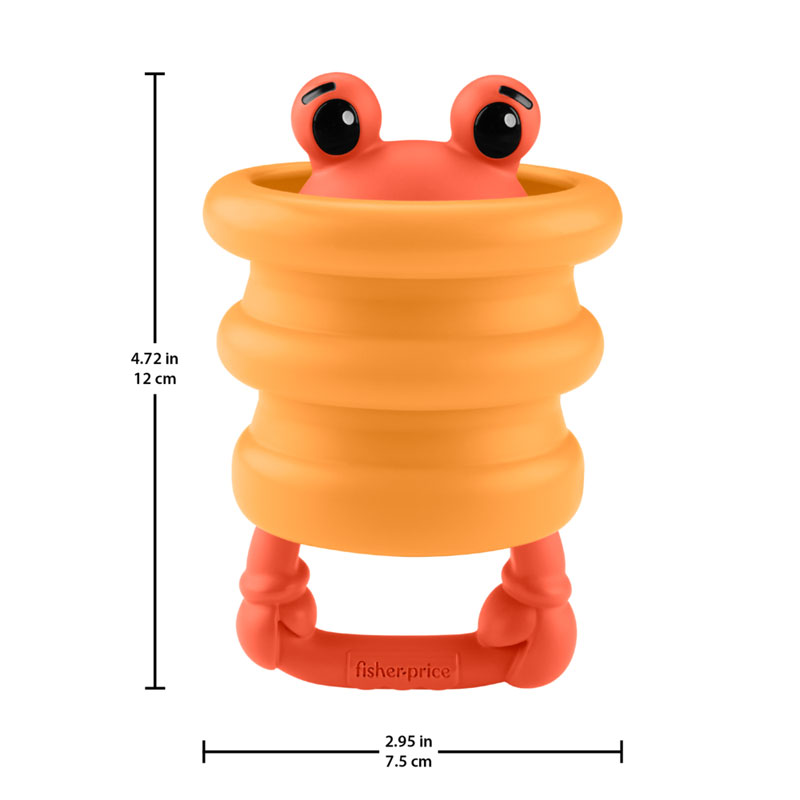 Fisher-Price® Κουδουνίστρα Σιλικόνης Καβουράκι - Squishseas™  Silicone Crab Rattle