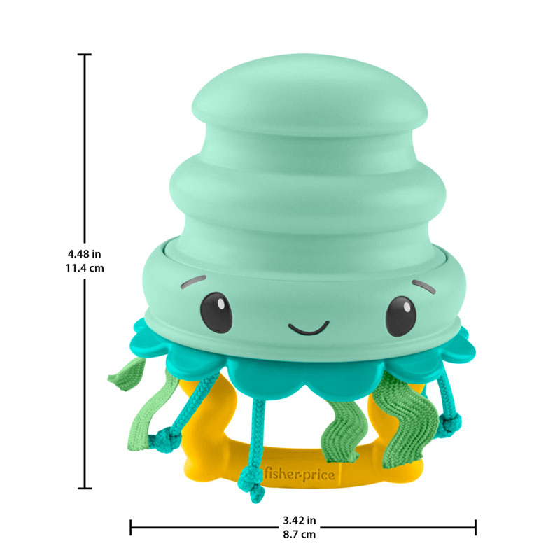 Fisher-Price® Κουδουνίστρα Σιλικόνης Μέδουσα - Squishseas™ Silicone Jellyfish Rattle