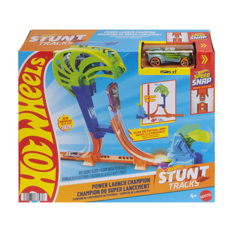 Mattel Hot Wheels Stunt Tracks Νέες Αγωνιστικές Πίστες - Power Launch Champion™ JHK75