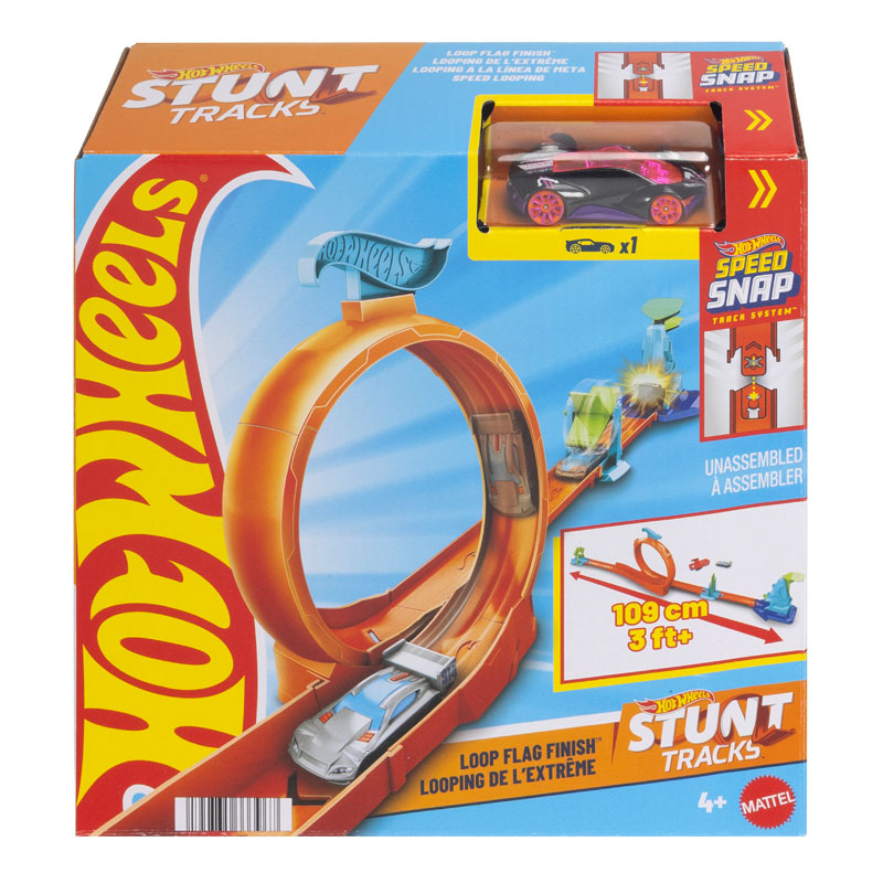 Mattel Hot Wheels Stunt Tracks Νέες Πίστες Για Κόλπα - Loop Flag Finish™
