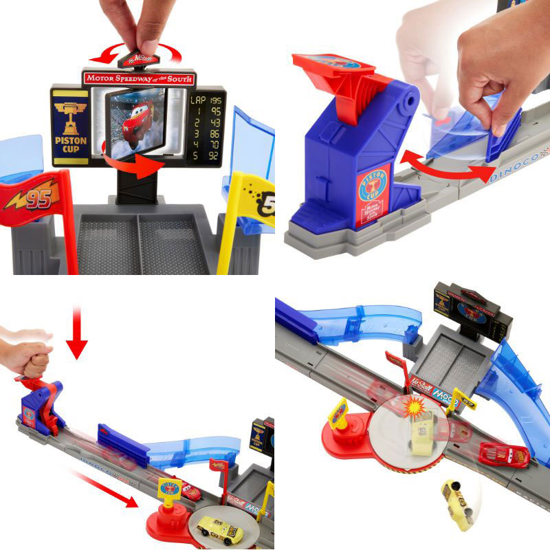 Λαμπάδα Mattel Cars Piston Cup Stunting Speedway Μεγάλη Πίστα Αγώνων για Κόλπα JHL42