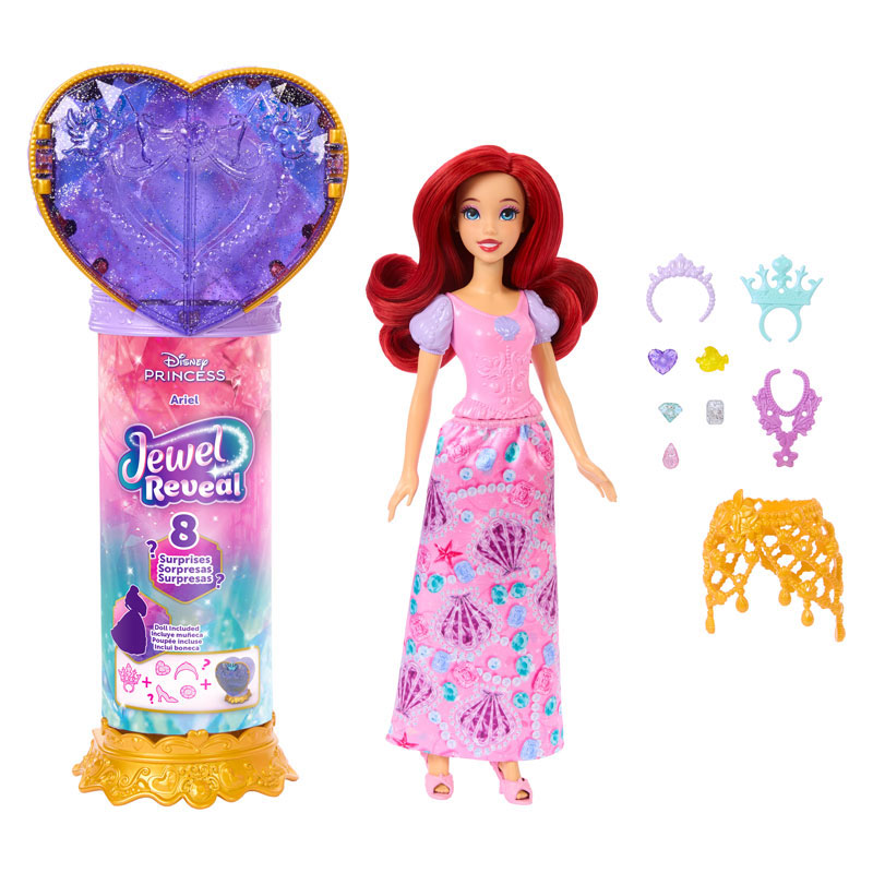 Λαμπάδα Mattel Disney Princess Jewel Reveal Ariel με Κοσμηματοθήκη JHL49