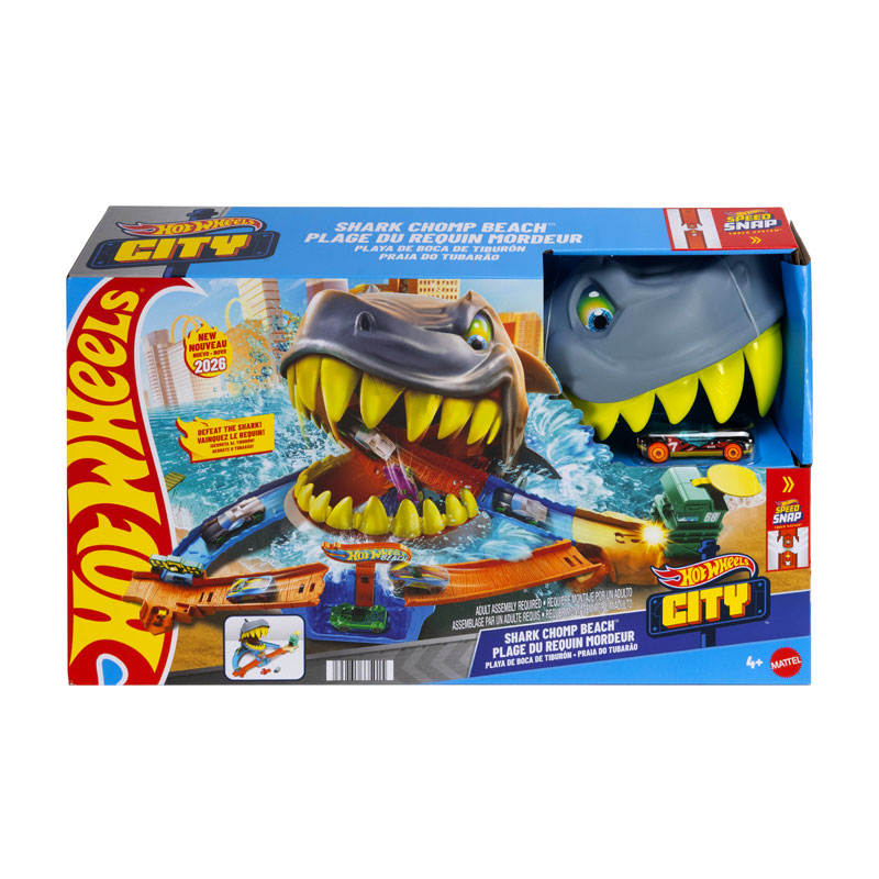 Mattel Hot Wheels City™ Shark Chomp Beach™ - Πίστα Επίθεση Καρχαρία JHL96