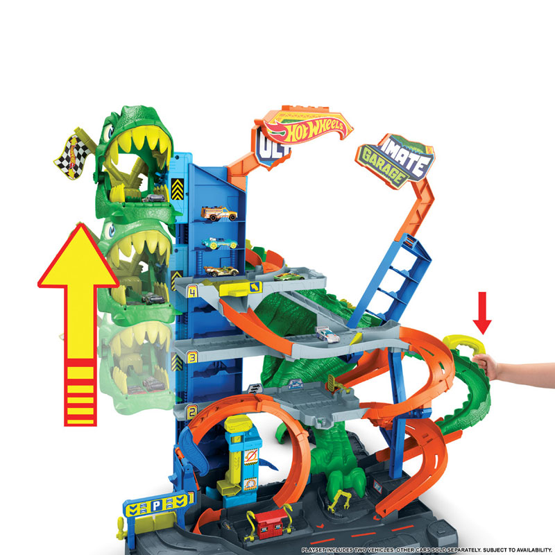 Mattel Hot Wheels City Απόλυτο Γκαράζ T-Rex Με Πίστα JHL98