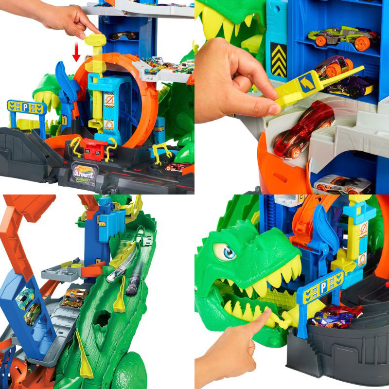 Mattel Hot Wheels City Απόλυτο Γκαράζ T-Rex Με Πίστα JHL98
