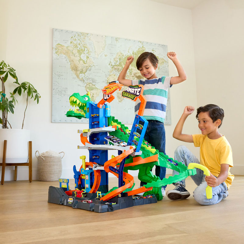Mattel Hot Wheels City Απόλυτο Γκαράζ T-Rex Με Πίστα JHL98