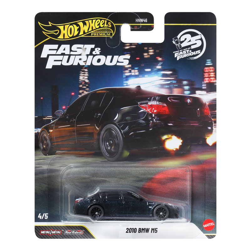 Mattel Hot Wheels Συλλεκτικό Αυτοκινητάκι Fast & Furious Q 25th Anniversary Premium 2010 BMW M5 4/5