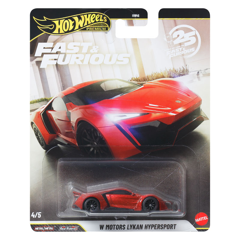 Mattel Hot Wheels Συλλεκτικό Fast & Furious N 25th Anniversary W Motors Lykan Hypersport (JHW70) 4/5