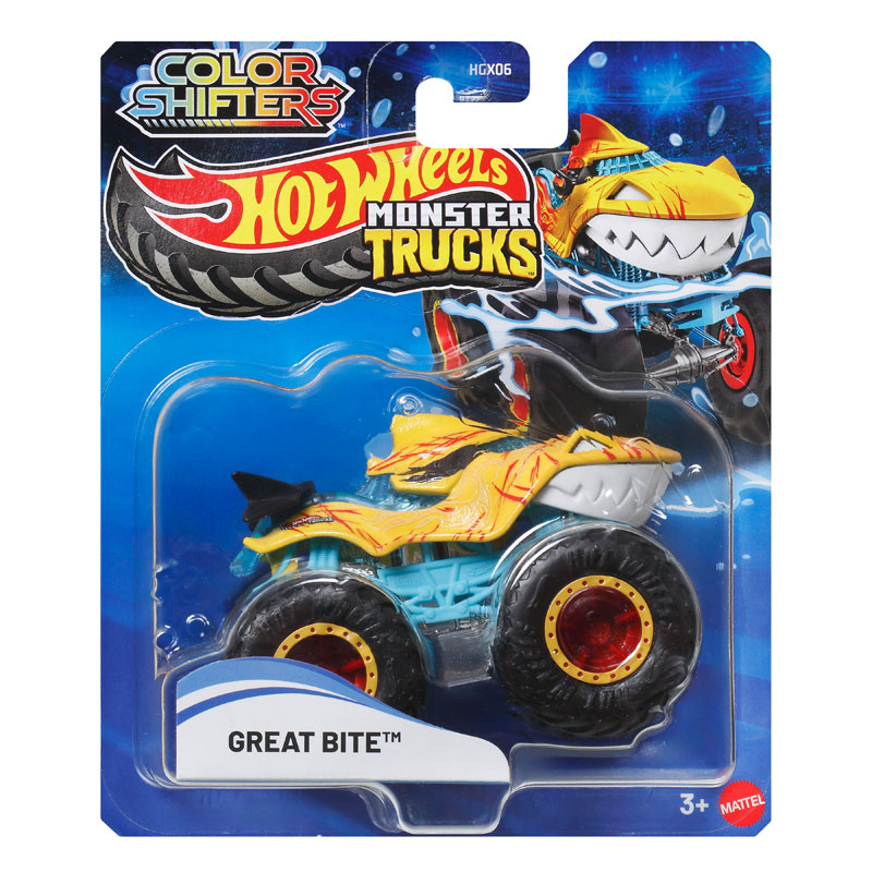 Mattel Hot Wheels Οχήματα Monster Trucks Χρωμοκεραυνοί S Great Bite