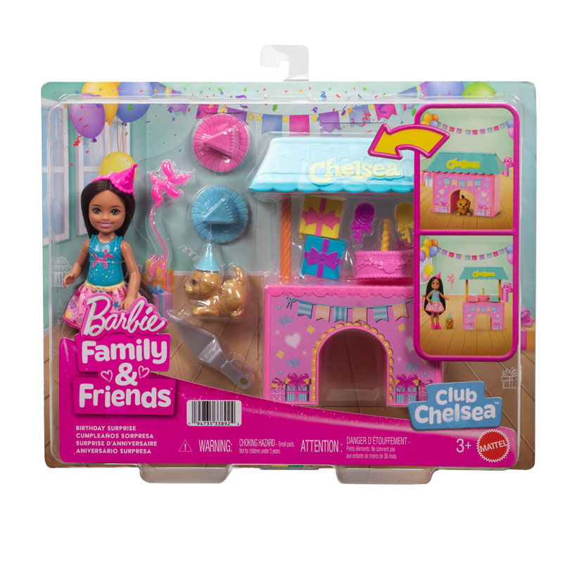 Mattel Barbie Family & Friends Club Chelsea Birthday Surprise Set - Σετ Πάρτυ Γενεθλιων JJB41