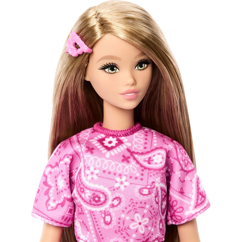 Mattel Barbie Fashionistas Doll N #249 Pink Paisley