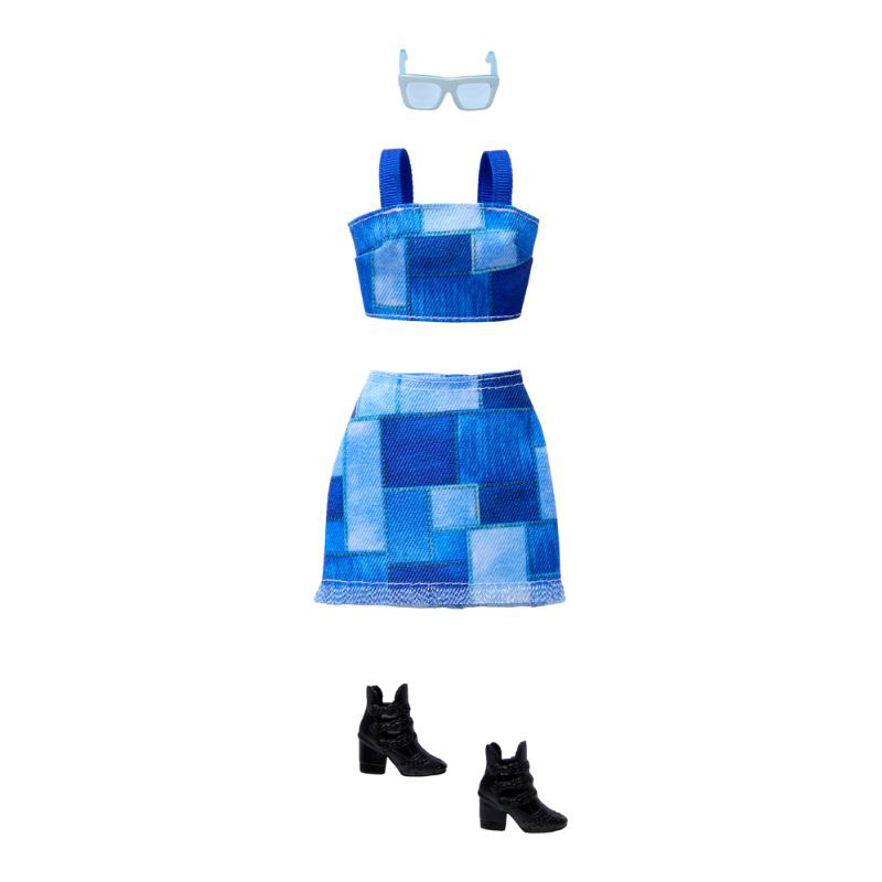 Mattel Barbie Βραδινά Σύνολα Total Blue Φούστα/Μπλούζα με Αξεσουάρ (GWC27)