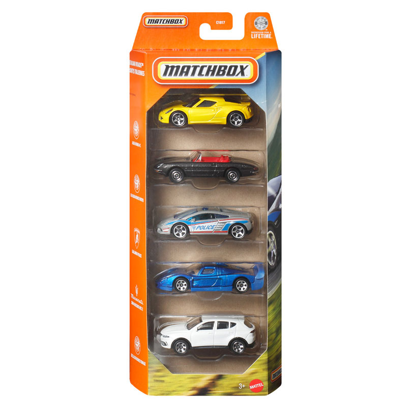 Mattel Matchbox Αυτοκινητάκια - Σετ Των 5 K - MBX Italian Roads JJP29