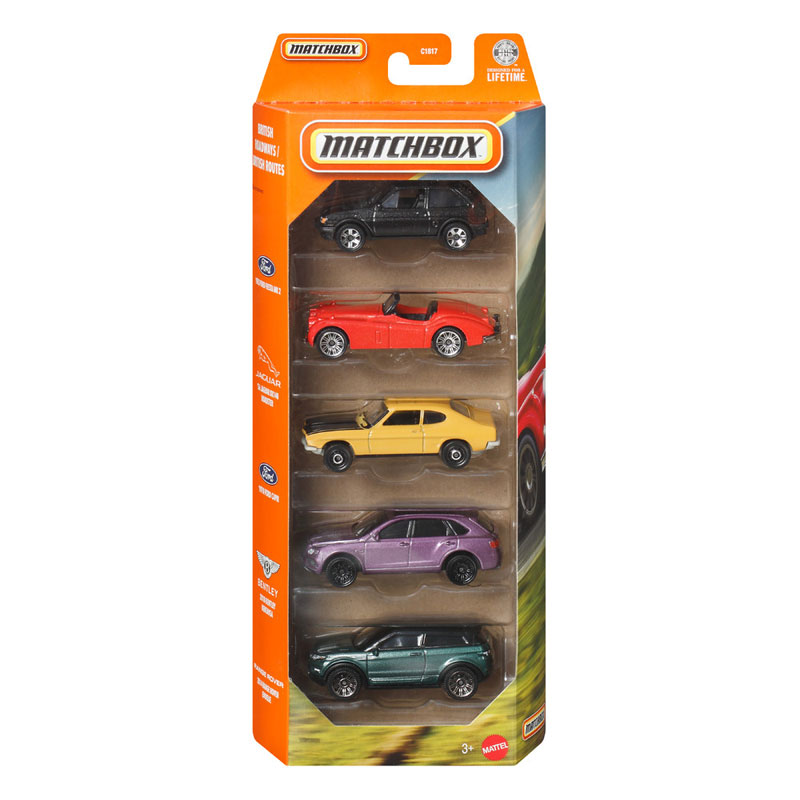 Mattel Matchbox Αυτοκινητάκια - Σετ Των 5 K - MBX British Roadways JJP33