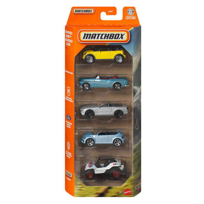 Mattel Matchbox Αυτοκινητάκια - Σετ Των 5 K - MBX Convertible Dreams JJP47