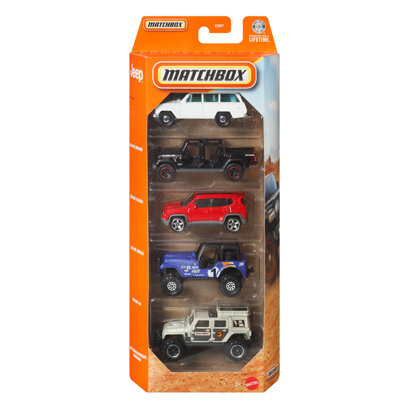Mattel Matchbox Αυτοκινητάκια - Σετ Των 5 K - MBX Jeep JJP49