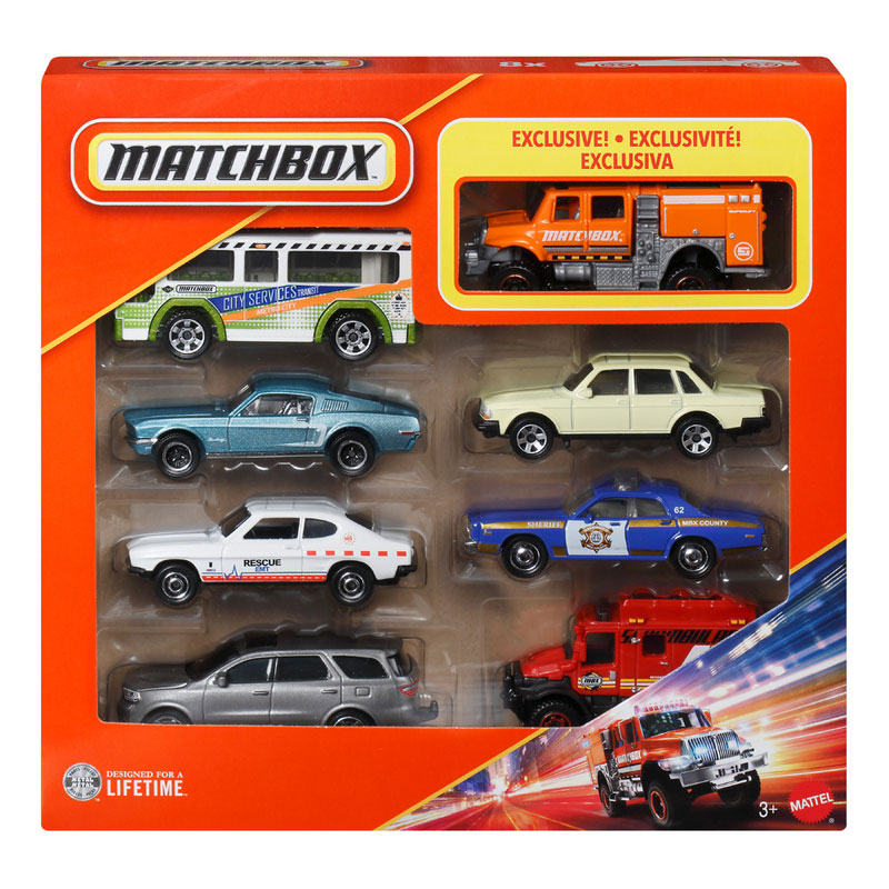 Mattel Matchbox Αυτοκινητάκια σετ των 8 P JJP54