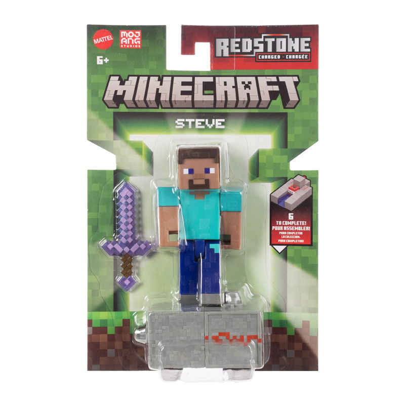 Mattel Minecraft B Φιγούρα 8cm Steve JJR85