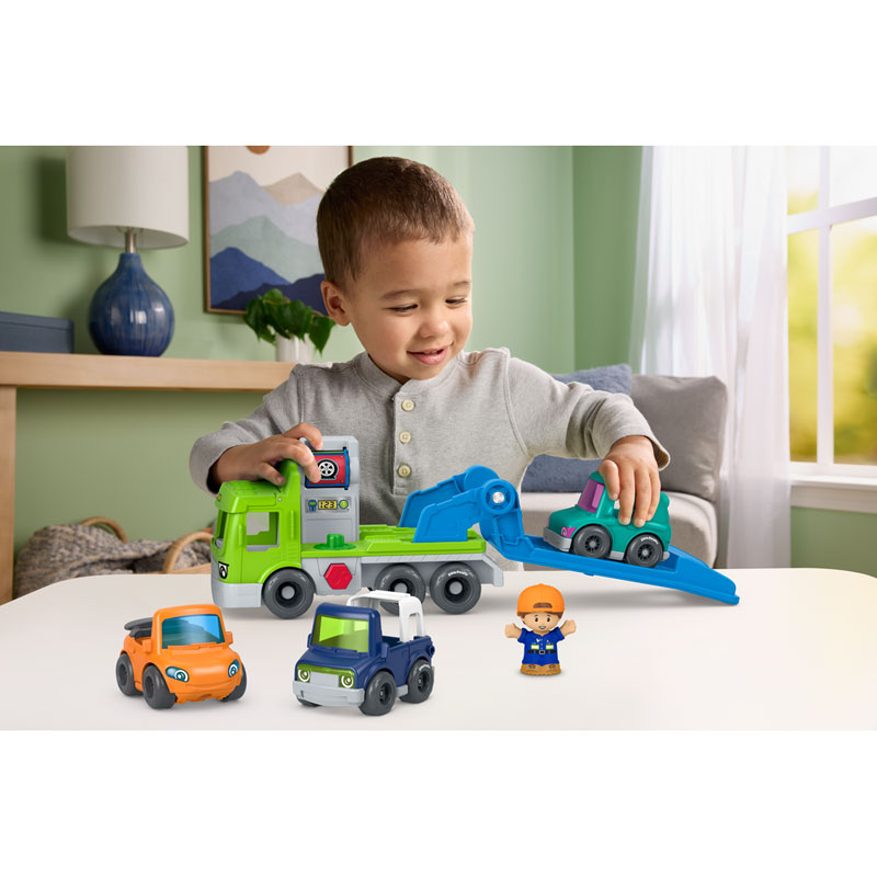 Fisher-Price® Little People® Let's Go Load & Roll Hauler - Νταλίκα με Όχημα & Φιγούρες JJY78