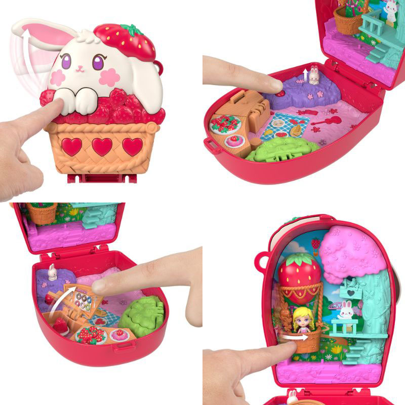 Mattel Polly Pocket™ & Adventures Compact Play Set E Ο κόσμος της Polly Picnic Bunny Compact