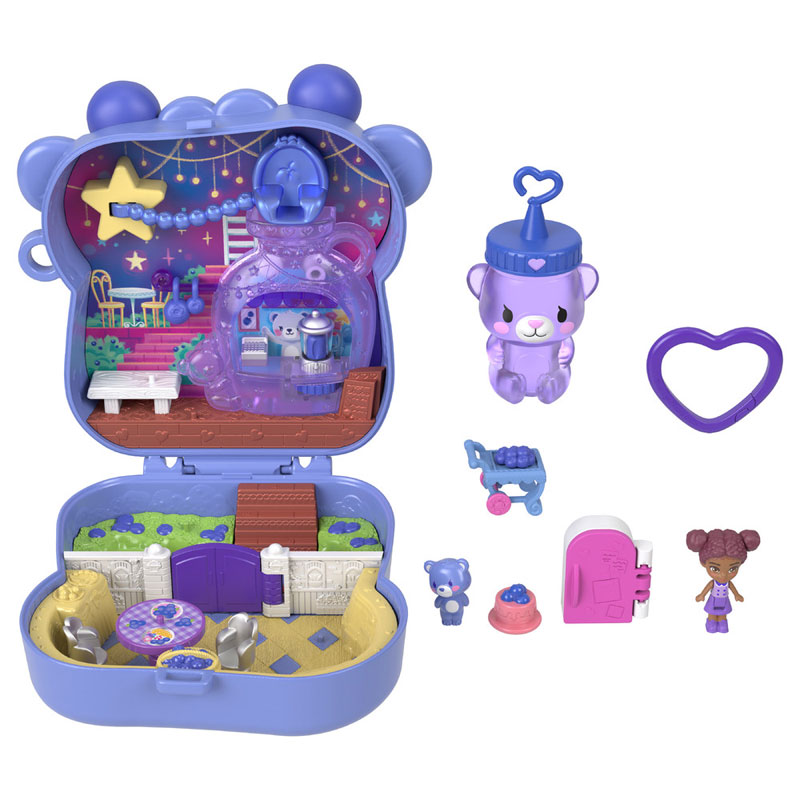 Mattel Polly Pocket™ & Adventures Compact Play Set E Ο κόσμος της Polly Blueberry Besties Compact